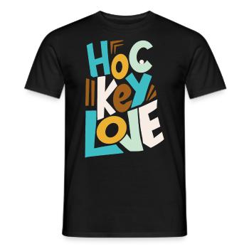 Hockey amour Fille de hockey sur gazon - T-shirt homme - noir - Devant - AI Model Male 178 light (178cm)