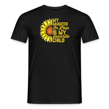 Meine Schwiegertochter ist mein Lieblingskind Sonnenblume - Männer T-Shirt - Schwarz - Vorne - AI Model Male 178 light (178cm)