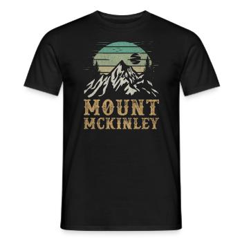 Mt. McKinley National Park Merchandise Hiking Mt. - Men's T-Shirt - black - Front - AI Model Male 178 light (178cm)