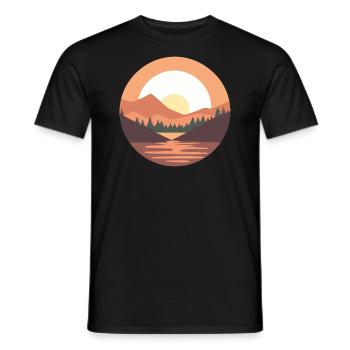 Sonnenaufgang - Männer T-Shirt - Schwarz - Vorne - AI Model Male 178 light (178cm)