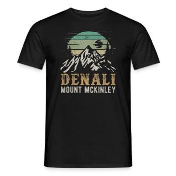 Mt. McKinley Denali National Park Merchandise - Men's T-Shirt - black - Front - AI Model Male 178 light (178cm)