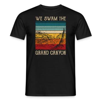 Colorado River Merchandise We Swam The Grand - Men's T-Shirt - black - Front - AI Model Male 178 light (178cm)