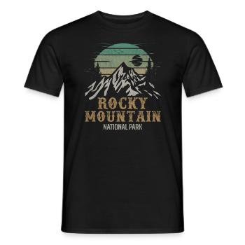 Rocky Mountain National Park Merchandise Rocky - Men's T-Shirt - black - Front - AI Model Male 178 light (178cm)