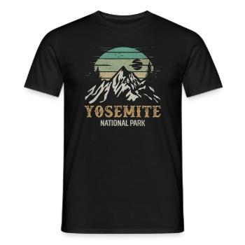 Yosemite National Park Merchandise Rocky Mt. - Men's T-Shirt - black - Front - AI Model Male 178 light (178cm)