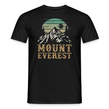 Mount Everest Nepal Merchandise Hiking Mount - Men's T-Shirt - black - Front - AI Model Male 178 light (178cm)