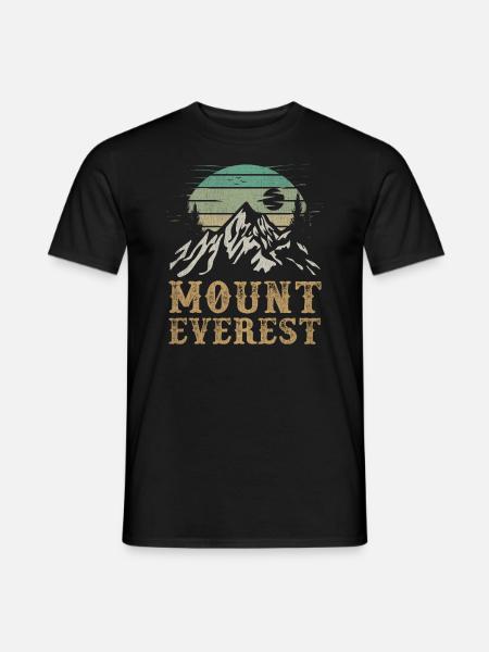 Mount Everest Nepal Merchandise Vandring Mount - Mænd T-shirt - sort