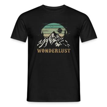 Montagnes en plein air Wonderlust Randonnée - T-shirt homme - noir - Devant - AI Model Male 178 light (178cm)