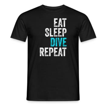 Dive TShirt For Diver - Men's T-Shirt - black - Front - AI Model Male 178 light (178cm)