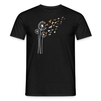 Boxer Hund Löwenzahnblüte für Löwenzahn-Liebhaber - Männer T-Shirt - Schwarz - Vorne - AI Model Male 178 light (178cm)