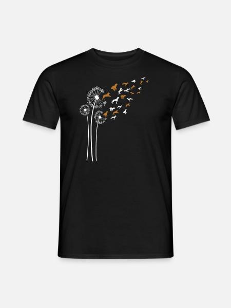 Boxer Dog Dandelion Flower For Dandelions Lover - Men's T-Shirt - black