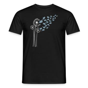 Fleur de pissenlit de chinchilla pour les amateurs de pissenlits - T-shirt homme - noir - Devant - AI Model Male 178 light (178cm)