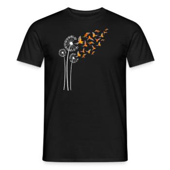 Conure Dandelion Flower For Dandelions and Parrot - Men's T-Shirt - black - Front - AI Model Male 178 light (178cm)
