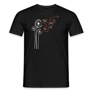 Corn Snake Dandelion Flower For Dandelions Lover - Men's T-Shirt - black - Front - AI Model Male 178 light (178cm)