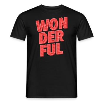 Merveilleux | Rayonner avec de l’énergie positive - T-shirt homme - noir - Devant - AI Model Male 178 light (178cm)