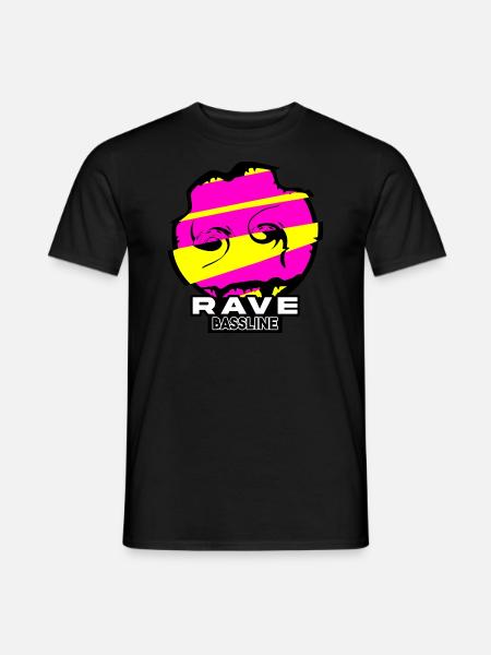Rave Oldschool Smily on Pills - Männer T-Shirt - Schwarz