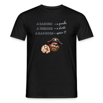 A Ras Bord Gris. Humour Cadeau Anniversaire Fête - T-shirt homme - noir - Devant - AI Model Male 178 light (178cm)