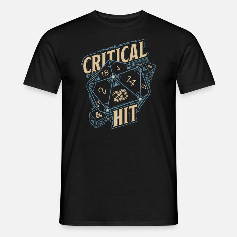 Dungeons And Dragons D20 Cube Critical Hit - Men's T-Shirt - black