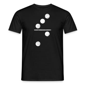 Domino Game TShirt Tile Pieces Trendy Group - T-shirt homme - noir - Devant - AI Model Male 178 light (178cm)