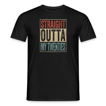 Gag Birthday Present 30 Years Old Men Straight - Men's T-Shirt - black - Front - AI Model Male 178 light (178cm)