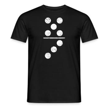 Domino Spiel TShirt Fliesenteile Trendige Gruppe - Männer T-Shirt - Schwarz - Vorne - AI Model Male 178 light (178cm)