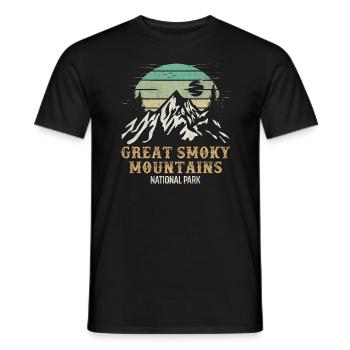 Great Smoky Mountains National Park Merchandise - Men's T-Shirt - black - Front - AI Model Male 178 light (178cm)