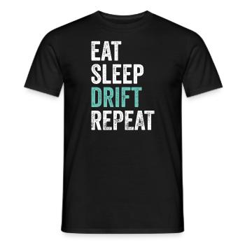Manger Sleep Drift Repeat Drift Race Outfit Hommes - T-shirt homme - noir - Devant - AI Model Male 178 light (178cm)