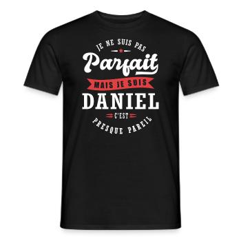 Daniel Parfait Cadeau prenom daniel - T-shirt homme - noir - Devant - AI Model Male 178 light (178cm)