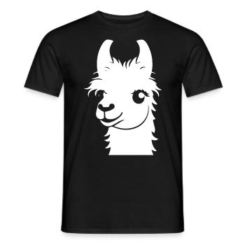 Funny Llama Silhouette Cheeky Fun Llamas - Men's T-Shirt - black - Front - AI Model Male 178 light (178cm)
