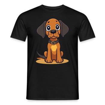 Niedliches Hundedesign für Hundebesitzer - Männer T-Shirt - Schwarz - Vorne - AI Model Male 178 light (178cm)