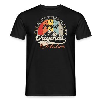 October 1994 Birthday Gift - October 1994 - Men's T-Shirt - black - Front - AI Model Male 178 light (178cm)