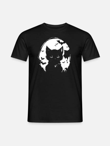 Petit chat effrayant - T-shirt homme - noir