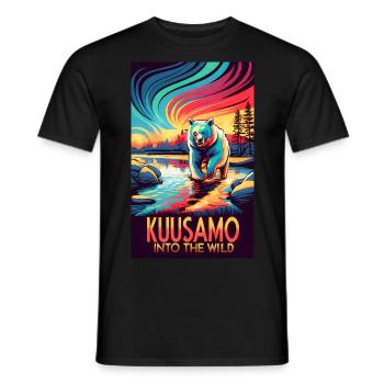 Kuusamo Into The Wild - Men's T-Shirt - black - Front - AI Model Male 178 light (178cm)