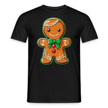 Niedlicher Lebkuchenmann - Männer T-Shirt - Schwarz - Vorne - AI Model Male 178 light (178cm)
