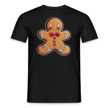 Niedlicher Lebkuchenmann - Männer T-Shirt - Schwarz - Vorne - AI Model Male 178 light (178cm)