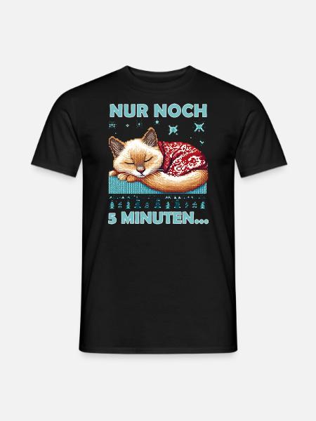 Ugly Christmas Katze Spruch - Männer T-Shirt - Schwarz