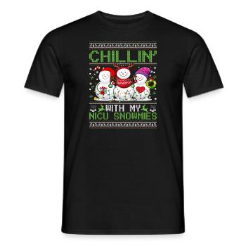 Chillen mit meiner Neugeborenen-Intensivstation Krankenschwester Weihnachten - Männer T-Shirt - Schwarz - Vorne - AI Model Male 178 light (178cm)