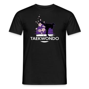 Taekwondo TKD Arts martiaux All-Combat Girl Dan Kiai - T-shirt homme - noir - Devant - AI Model Male 178 light (178cm)