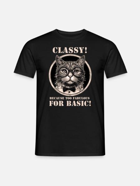 Chat - T-shirt homme - noir