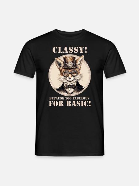 Steampunk Fox - Men's T-Shirt - black