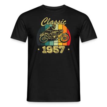 Cadeau D’anniversaire Classique vintage Né en 1957 - T-shirt homme - noir - Devant - AI Model Male 178 light (178cm)