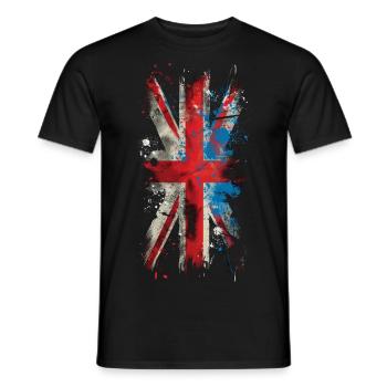 Grunge Union Jack - Männer T-Shirt - Schwarz - Vorne - AI Model Male 178 light (178cm)