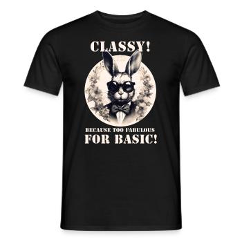 Cooler Hase - Männer T-Shirt - Schwarz - Vorne - AI Model Male 178 light (178cm)