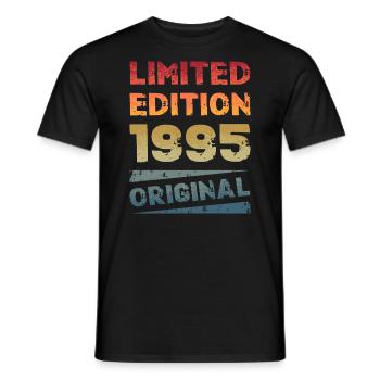 Limited Edition Birthday Party Vintage 1995 - Men's T-Shirt - black - Front - AI Model Male 178 light (178cm)