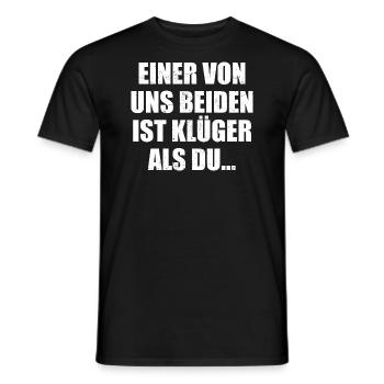 Duo de dictons intelligents - T-shirt homme - noir - Devant - AI Model Male 178 light (178cm)
