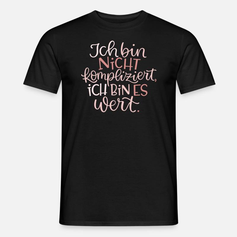 Ich Bin Es Wert - Männer T-Shirt - Schwarz