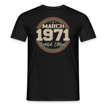 Awesome seit März 1934 Geburtstag 1934 Geschenk - Männer T-Shirt - Schwarz - Vorne - AI Model Male 178 light (178cm)