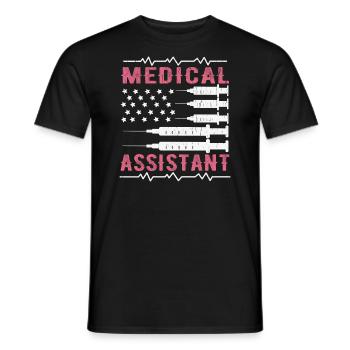Medical Assistant American Flag Medical Assistant - T-shirt homme - noir - Devant - AI Model Male 178 light (178cm)