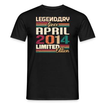 Legenden Werden Im April 2014 Geboren - 2014 - Männer T-Shirt - Schwarz - Vorne - AI Model Male 178 light (178cm)