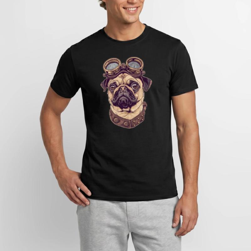 Steampunk Pug Men’s T-shirt