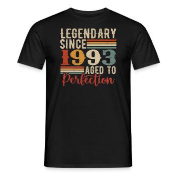 Légendaire Depuis 1993 Cadeau D'anniversaire 1993 - T-shirt homme - noir - Devant - AI Model Male 178 light (178cm)